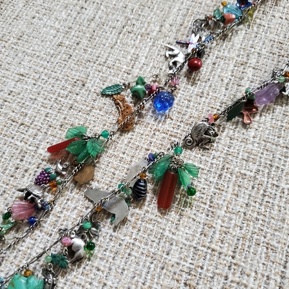 Vintage Lucy Issacs Sterling Rainforest Necklace - Picture 16 of 16